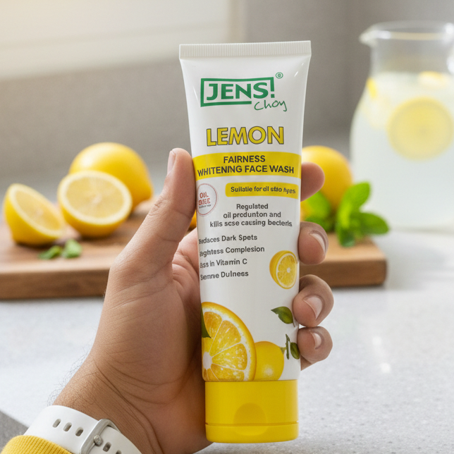 Jens Choy Lemon Fairness Whitening Face Wash Premium Quality Smooth Texture  - 100g