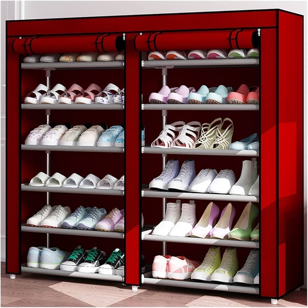 Shoe Rack Organizer Detachable Shoe Rack Multi Layer Non Woven Shoe Cabinet - 3 Layer