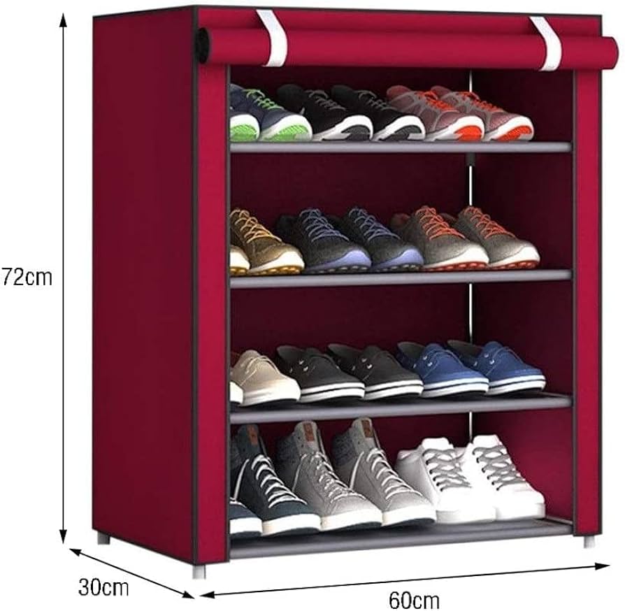 Shoe Rack Organizer Detachable Shoe Rack Multi Layer Non Woven Shoe Cabinet - 3 Layer