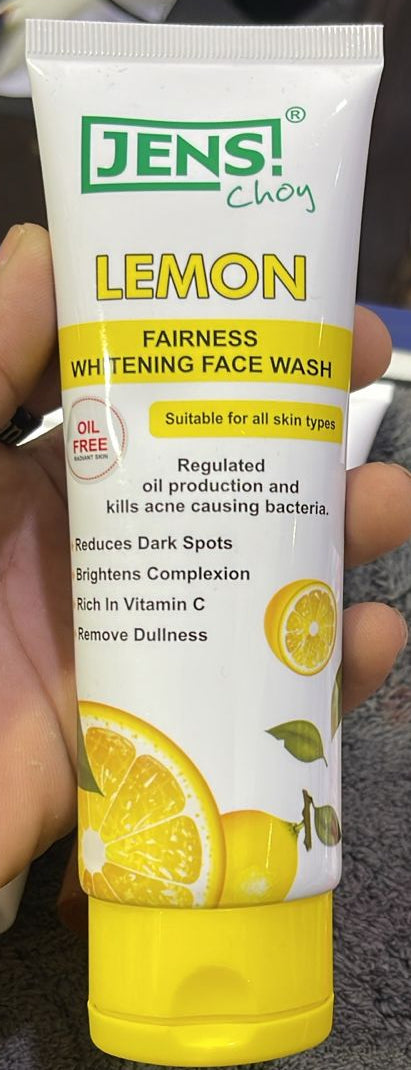 Jens Choy Lemon Fairness Whitening Face Wash Premium Quality Smooth Texture  - 100g