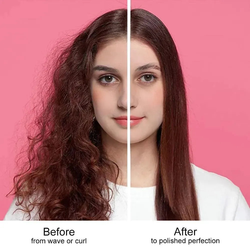 3‑in‑1 Hot Hair Dryer with Comb, Hair Straightener & Curler for Easy Styling